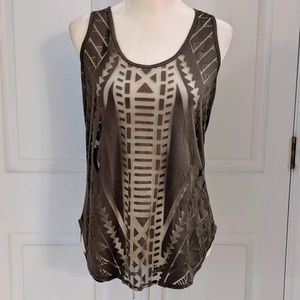 Green Mossimo Cutout Hi-Lo Tank